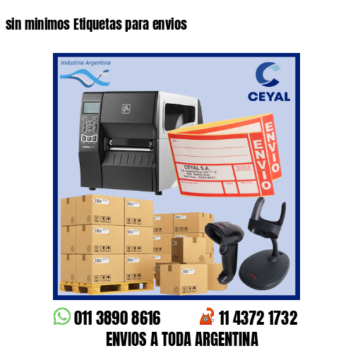 sin minimos Etiquetas para envios