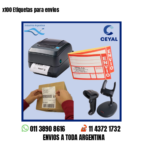 x100 Etiquetas para envios