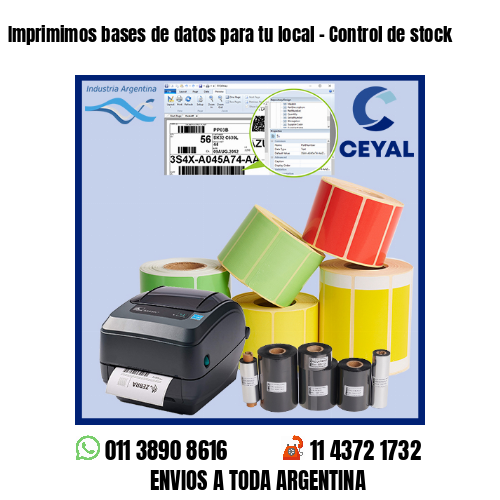 Imprimimos bases de datos para tu local – Control de stock