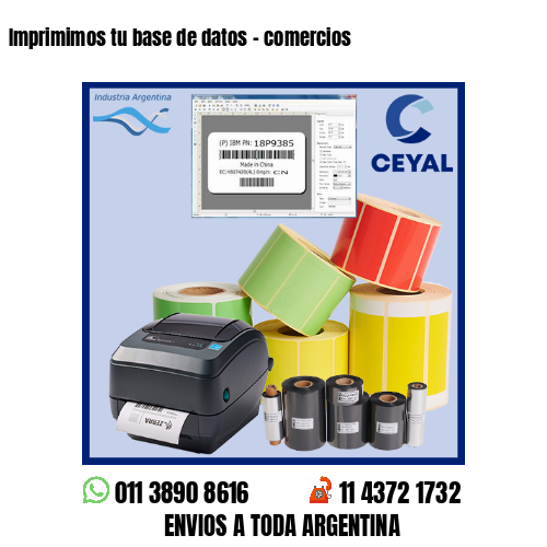 Imprimimos tu base de datos – comercios