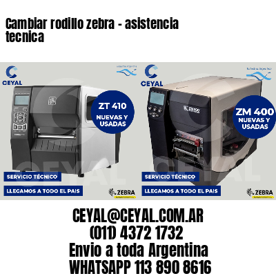 Cambiar rodillo zebra - asistencia tecnica