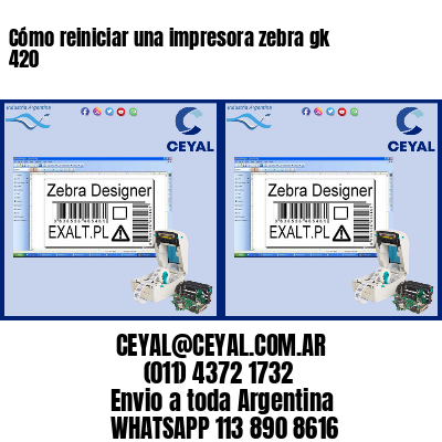 Cómo reiniciar una impresora zebra gk 420