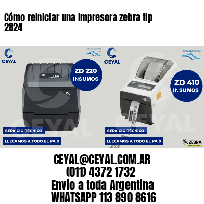 Cómo reiniciar una impresora zebra tlp 2824