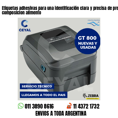 Etiquetas adhesivas para una identificación clara y precisa de precios – composicion alimento