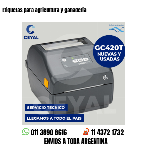 Etiquetas para agricultura y ganadería