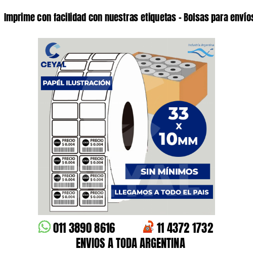 Imprime con facilidad con nuestras etiquetas – Bolsas para envíos electrónicos