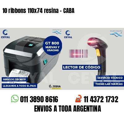 10 ribbons 110x74 resina - CABA