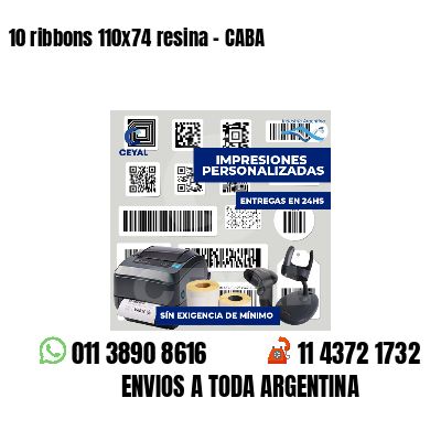 10 ribbons 110x74 resina - CABA