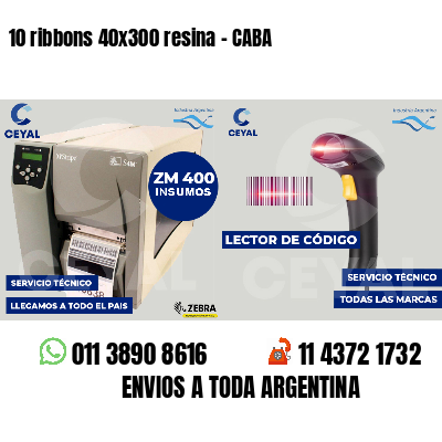 10 ribbons 40x300 resina - CABA