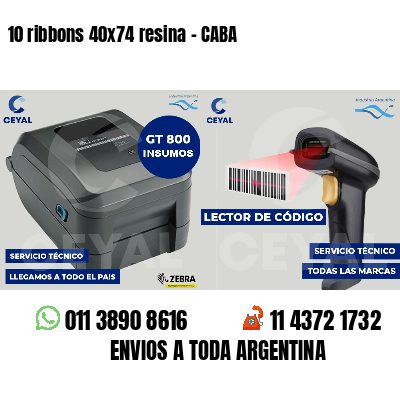 10 ribbons 40x74 resina - CABA