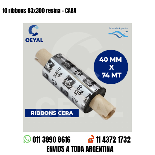 10 ribbons 83×300 resina – CABA
