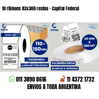 10 ribbons 83x300 resina - Capital Federal