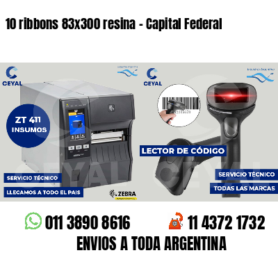 10 ribbons 83x300 resina - Capital Federal