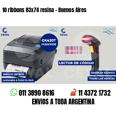 10 ribbons 83x74 resina - Buenos Aires