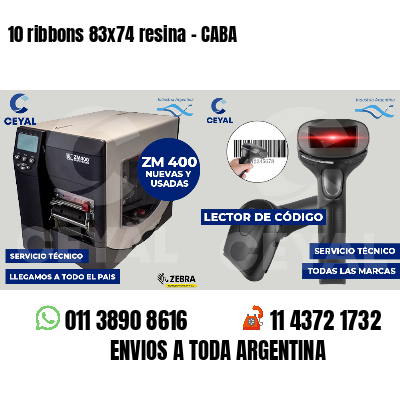10 ribbons 83x74 resina - CABA