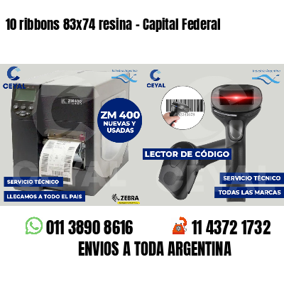 10 ribbons 83x74 resina - Capital Federal