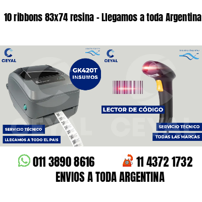 10 ribbons 83x74 resina - Llegamos a toda Argentina
