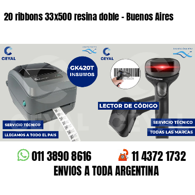20 ribbons 33x500 resina doble - Buenos Aires