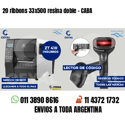 20 ribbons 33x500 resina doble - CABA