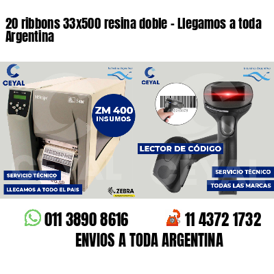20 ribbons 33x500 resina doble - Llegamos a toda Argentina