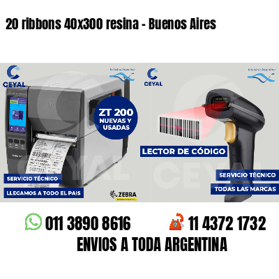 20 ribbons 40x300 resina - Buenos Aires