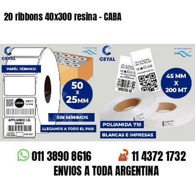 20 ribbons 40x300 resina - CABA