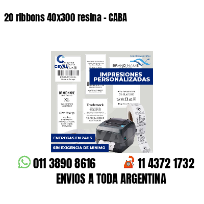 20 ribbons 40x300 resina - CABA