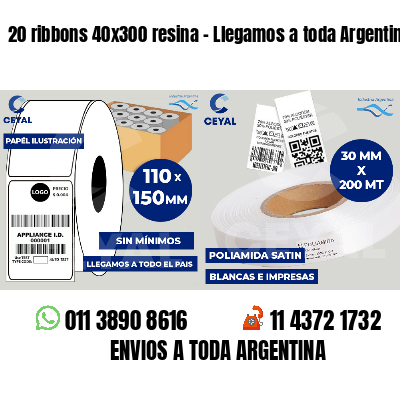 20 ribbons 40x300 resina - Llegamos a toda Argentina
