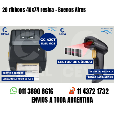 20 ribbons 40x74 resina - Buenos Aires