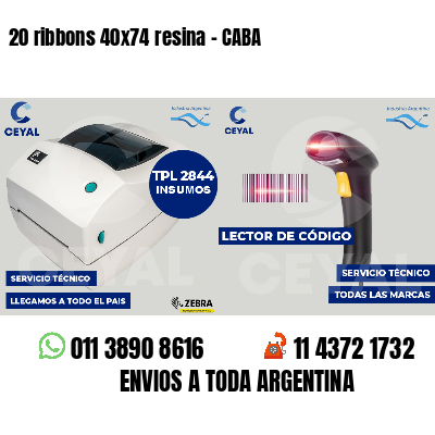 20 ribbons 40x74 resina - CABA