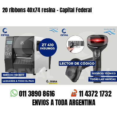 20 ribbons 40x74 resina - Capital Federal