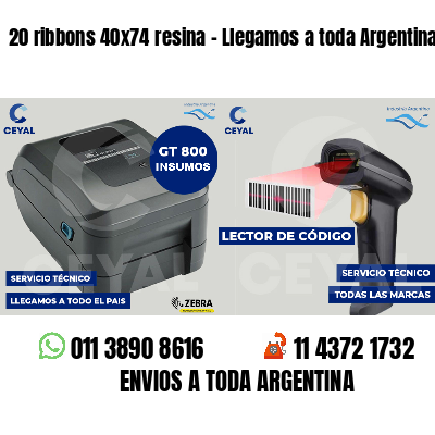 20 ribbons 40x74 resina - Llegamos a toda Argentina