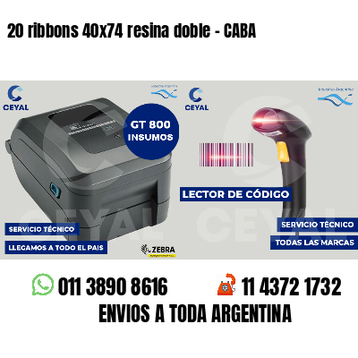 20 ribbons 40x74 resina doble - CABA