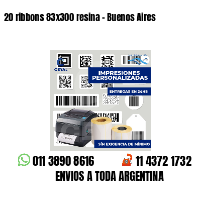 20 ribbons 83x300 resina - Buenos Aires