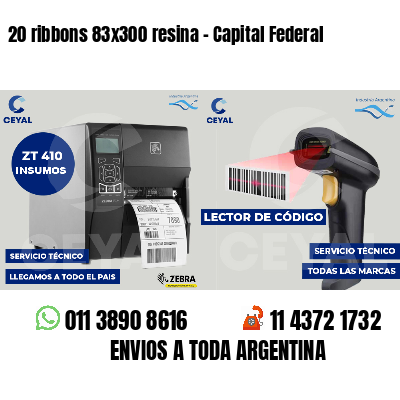 20 ribbons 83x300 resina - Capital Federal