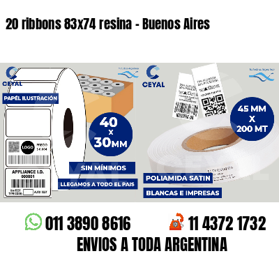 20 ribbons 83x74 resina - Buenos Aires