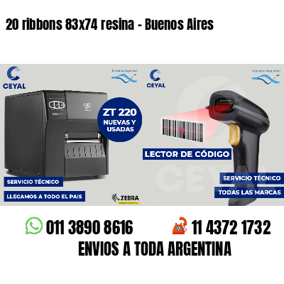 20 ribbons 83x74 resina - Buenos Aires
