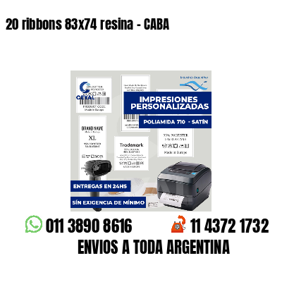 20 ribbons 83x74 resina - CABA