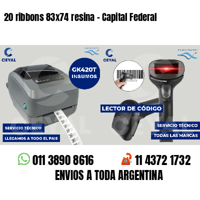 20 ribbons 83x74 resina - Capital Federal