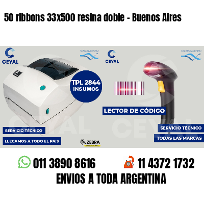 50 ribbons 33x500 resina doble - Buenos Aires