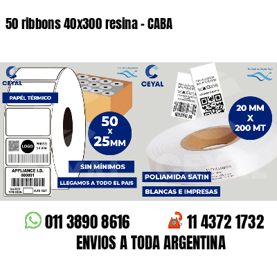 50 ribbons 40x300 resina - CABA