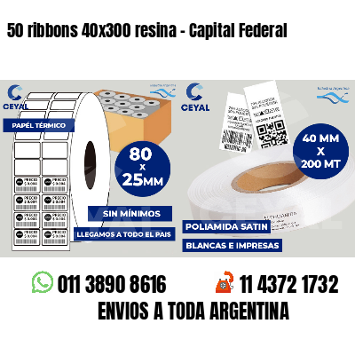 50 ribbons 40x300 resina - Capital Federal
