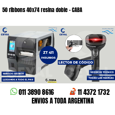 50 ribbons 40x74 resina doble - CABA