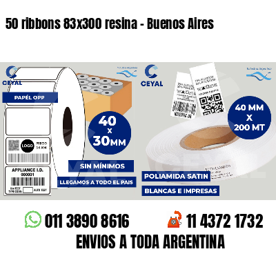 50 ribbons 83x300 resina - Buenos Aires