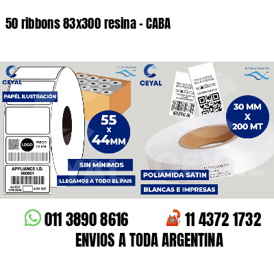 50 ribbons 83x300 resina - CABA