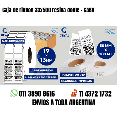 Caja de ribbon 33x500 resina doble - CABA