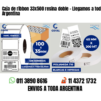 Caja de ribbon 33x500 resina doble - Llegamos a toda Argentina