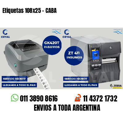 Etiquetas 108x25 - CABA