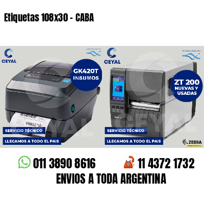 Etiquetas 108x30 - CABA