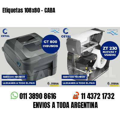 Etiquetas 108x80 - CABA